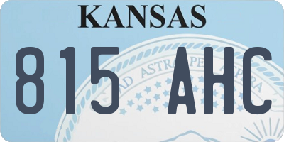 KS license plate 815AHC