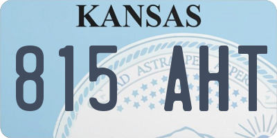 KS license plate 815AHT