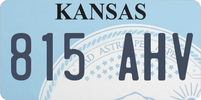 KS license plate 815AHV