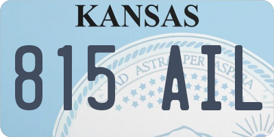 KS license plate 815AIL