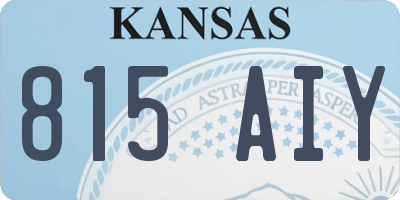 KS license plate 815AIY