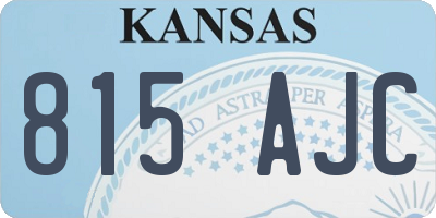 KS license plate 815AJC