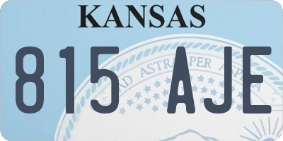 KS license plate 815AJE
