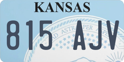 KS license plate 815AJV