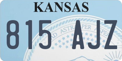 KS license plate 815AJZ