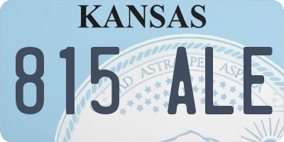 KS license plate 815ALE