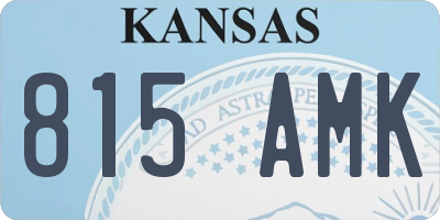 KS license plate 815AMK