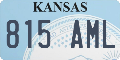 KS license plate 815AML