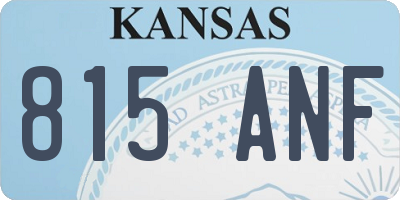 KS license plate 815ANF