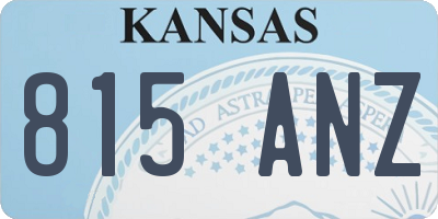 KS license plate 815ANZ