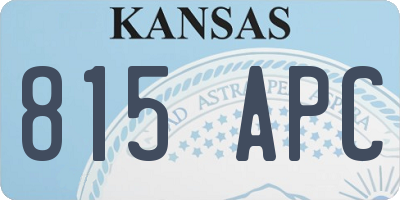 KS license plate 815APC