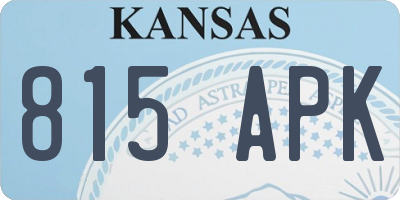 KS license plate 815APK