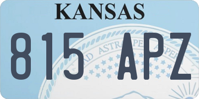 KS license plate 815APZ