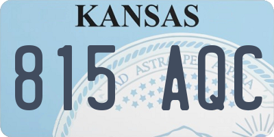 KS license plate 815AQC