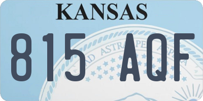 KS license plate 815AQF