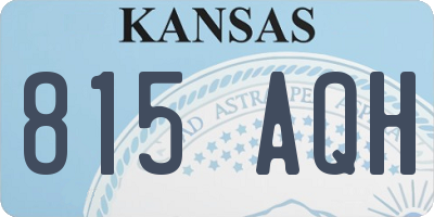 KS license plate 815AQH