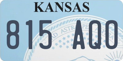 KS license plate 815AQO