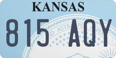 KS license plate 815AQY