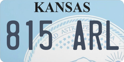 KS license plate 815ARL