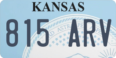 KS license plate 815ARV