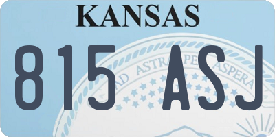 KS license plate 815ASJ