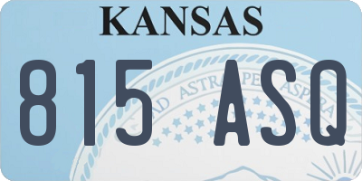 KS license plate 815ASQ