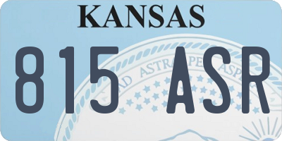 KS license plate 815ASR