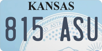 KS license plate 815ASU