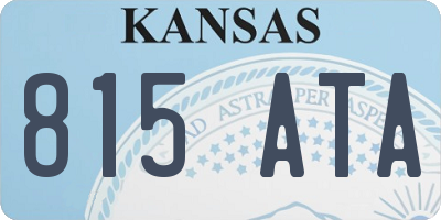 KS license plate 815ATA