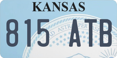 KS license plate 815ATB