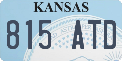 KS license plate 815ATD
