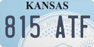 KS license plate 815ATF