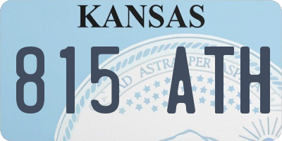 KS license plate 815ATH