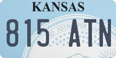 KS license plate 815ATN