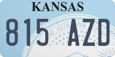 KS license plate 815AZD