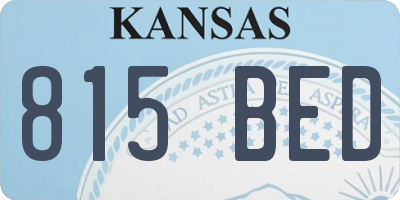 KS license plate 815BED