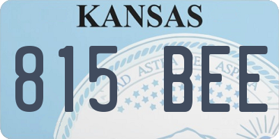 KS license plate 815BEE