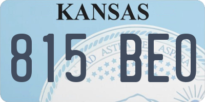 KS license plate 815BEO