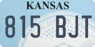 KS license plate 815BJT
