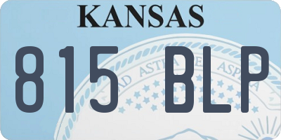 KS license plate 815BLP