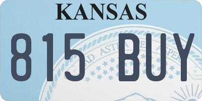 KS license plate 815BUY