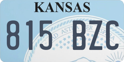 KS license plate 815BZC