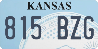 KS license plate 815BZG
