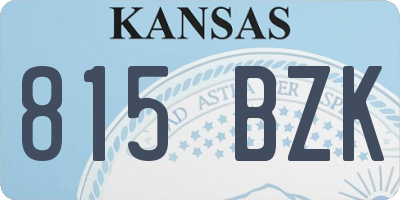 KS license plate 815BZK