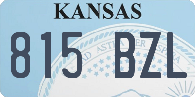 KS license plate 815BZL