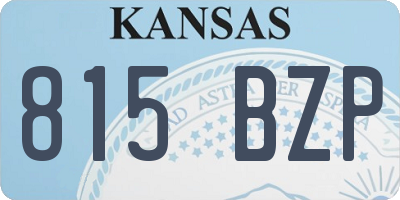 KS license plate 815BZP