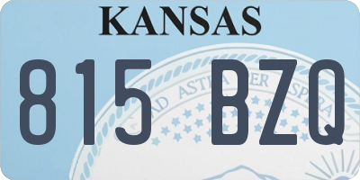 KS license plate 815BZQ