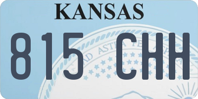 KS license plate 815CHH