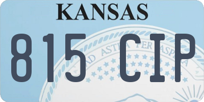 KS license plate 815CIP