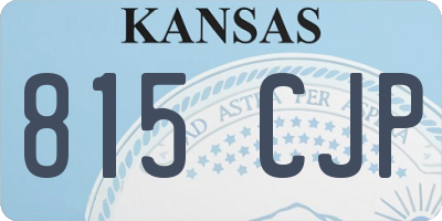 KS license plate 815CJP